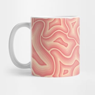 Coral Sunset Groovy Liquid Marble Swirl Mug